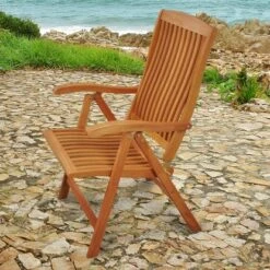 Indoba® Hochlehner Sun Flair Holz Natur Mit Armlehnen 2er Set FSC® -Gardena Verkäufe 105201 11001300 19