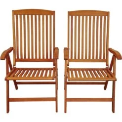 Indoba® Hochlehner Sun Flair Holz Natur Mit Armlehnen 2er Set FSC® -Gardena Verkäufe 105201 11001300 2