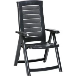 Best Freizeitmöbel Klappsessel Camino Kunststoff 5-fach Verstellbar Anthrazit