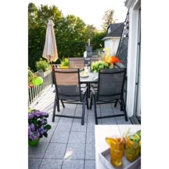 Klappsessel Pacora II Textilen Mit Verstellbarer Rückenlehne Schwarz 11 Klappsessel Pacora II Textilen Mit Verstellbarer Rückenlehne Schwarz -Gardena Verkäufe 209236 3299 6