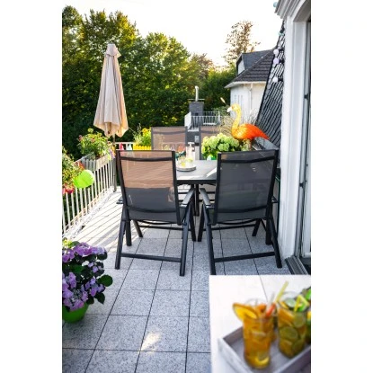 Klappsessel Pacora II Textilen Mit Verstellbarer Rückenlehne Schwarz 6 Klappsessel Pacora II Textilen Mit Verstellbarer Rückenlehne Schwarz – Bild 6