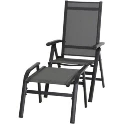 Siena Garden Solana Hocker Matt Anthrazit-Silber-Schwarz Gestell Aluminium -Gardena Verkäufe 317933 L30324 8