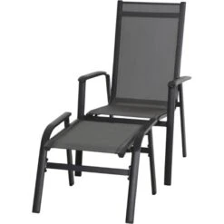 Siena Garden Solana Hocker Matt Anthrazit-Silber-Schwarz Gestell Aluminium -Gardena Verkäufe 317933 L30324 9