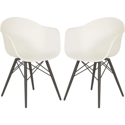 Acamp Set 2x Schalensessel New York 61 Cm X 61 Cm X 80 Cm Anthrazit-Weiß 1 Acamp Set 2x Schalensessel New York 61 Cm X 61 Cm X 80 Cm Anthrazit-Weiß