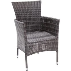 Acamp Set 4x Stapelsessel Cesar 58 Cm X 59 Cm X 84 Cm Taupe -Gardena Verkäufe 4013556589444 5052 04