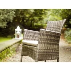 Acamp Set 4x Stapelsessel Cesar 58 Cm X 59 Cm X 84 Cm Taupe -Gardena Verkäufe 4013556589444 5053 05