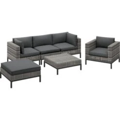 Lounge-Sessel Alridge Polyrattan Grau Mitte 22 Lounge-Sessel Alridge Polyrattan Grau Mitte -Gardena Verkäufe 4048126615384 S04 190820