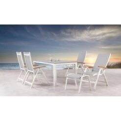 Klappsessel Cavalese Weiß/Teak FSC® -Gardena Verkäufe 473688 3271 1