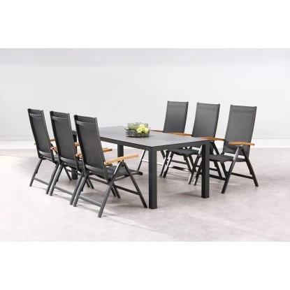 Klappsessel Cavalese Anthrazit/Teak FSC® 2 Klappsessel Cavalese Anthrazit/Teak FSC® – Bild 2