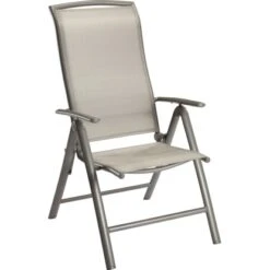 Klappsessel Vigo Mit Verstellbarer Rückenlehne Aus Textilen Grau