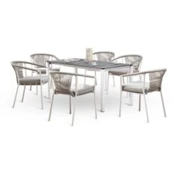 Best Dining-Sessel Matera 59 Cm X 61 Cm X 79 Cm Weiß/Sand -Gardena Verkäufe 719941 3271 04