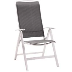 Best Alu-Klappsessel Palermo 2 Stk. 61 Cm X 68 Cm X 113 Cm Silber