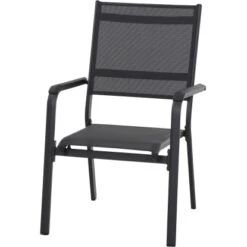 Siena Garden Stapelsessel Tesoro Alu Zerlegt 68 Cm X 62,5 Cm X 98 Cm Anthrazit